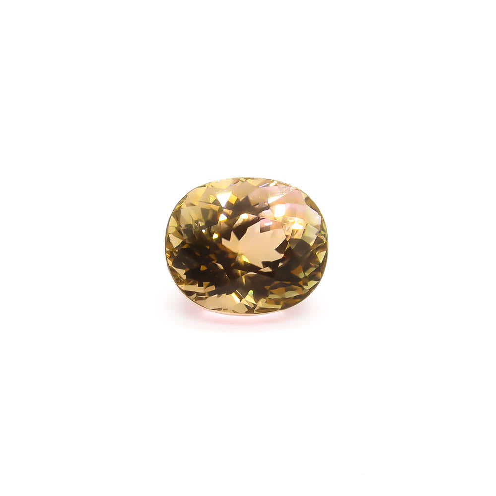 6.34 ct Oval Faceted Bi-Colour Pink & Yellow Tourmaline