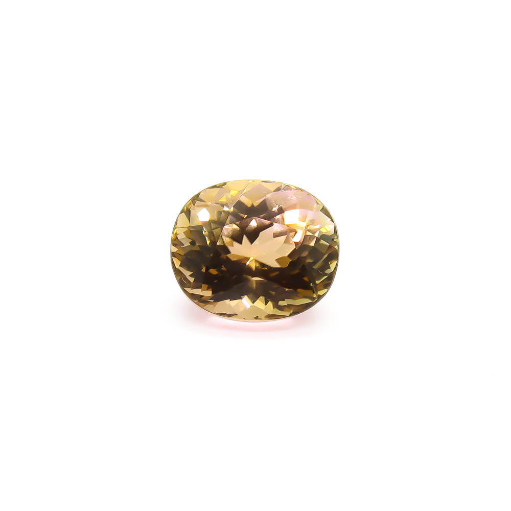 6.34 ct Oval Faceted Bi-Colour Pink & Yellow Tourmaline