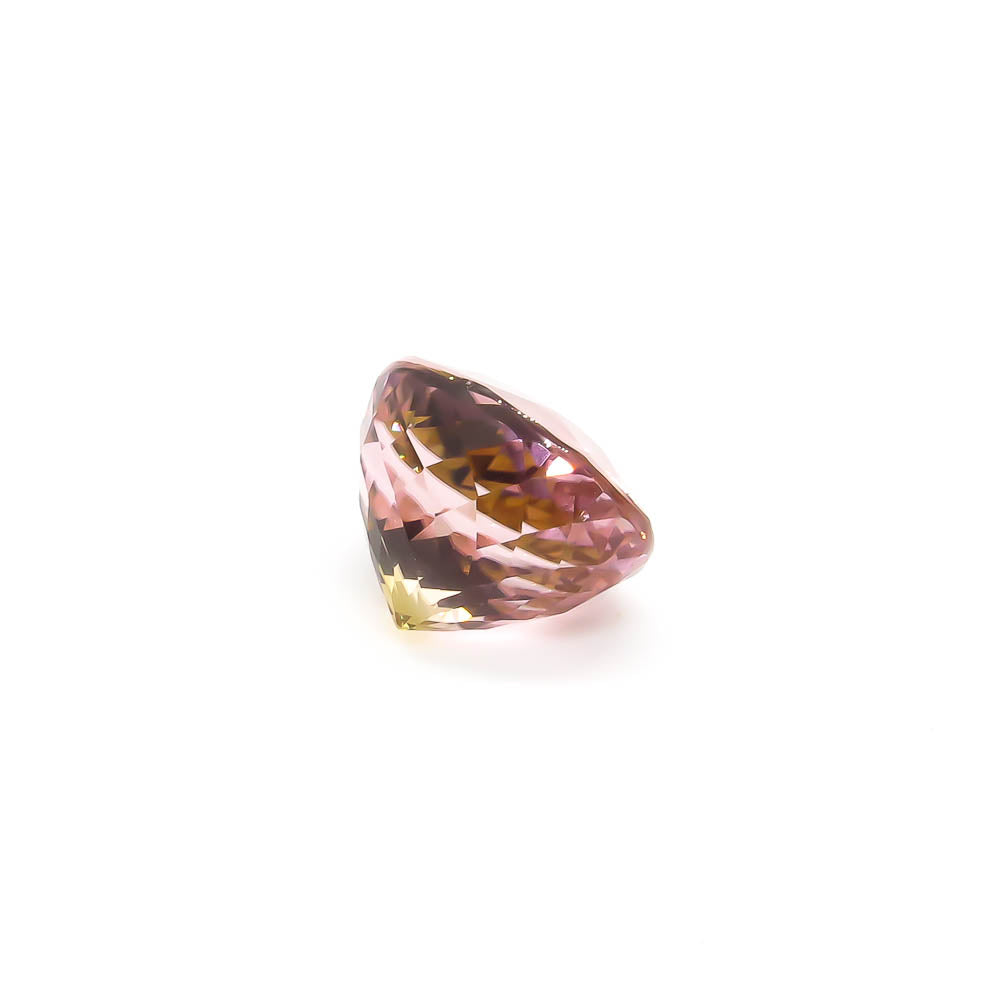 6.34 ct Oval Faceted Bi-Colour Pink & Yellow Tourmaline