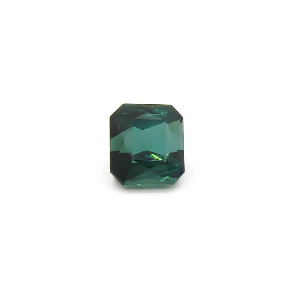 3.87 ct Octagon Faceted Blueish Forest Green Tourmaline