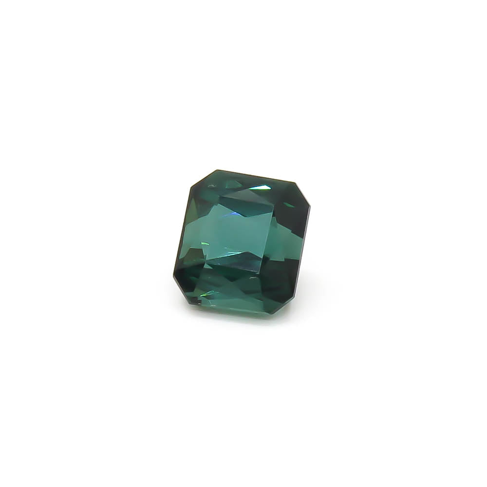 3.87 ct Octagon Faceted Blueish Forest Green Tourmaline