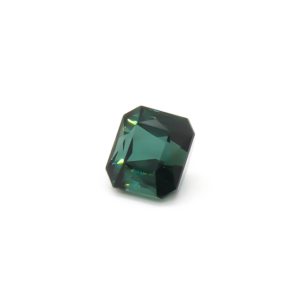 3.87 ct Octagon Faceted Blueish Forest Green Tourmaline