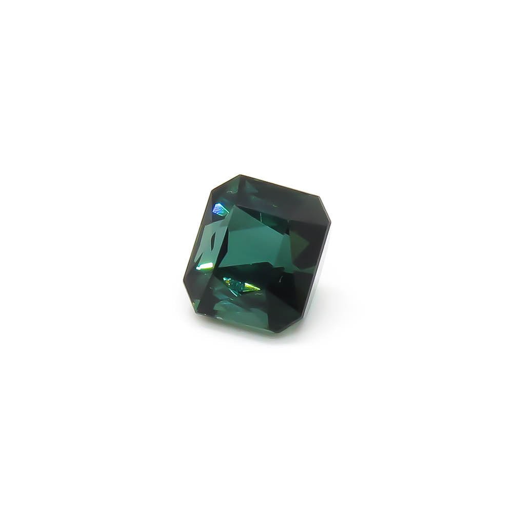 3.87 ct Octagon Faceted Blueish Forest Green Tourmaline