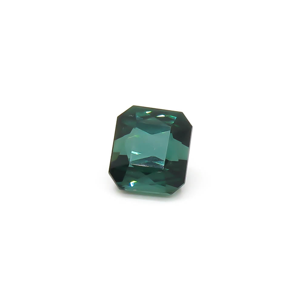 3.87 ct Octagon Faceted Blueish Forest Green Tourmaline