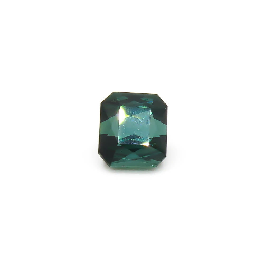 3.87 ct Octagon Faceted Blueish Forest Green Tourmaline