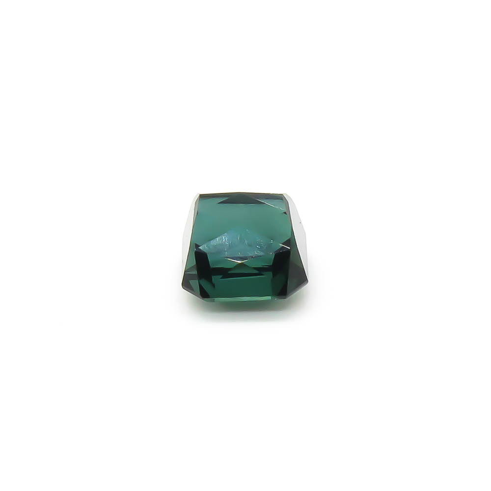 3.87 ct Octagon Faceted Blueish Forest Green Tourmaline