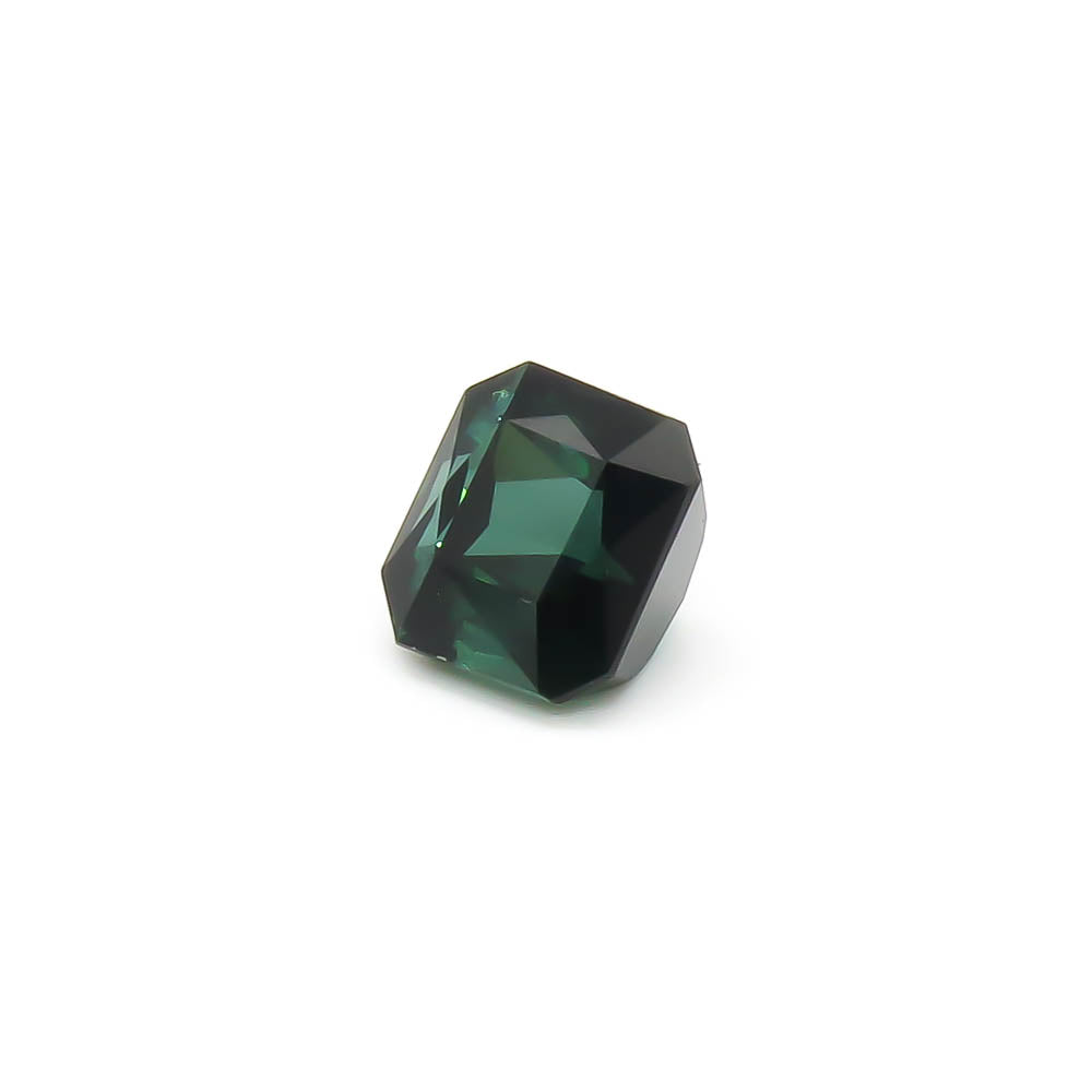 3.87 ct Octagon Faceted Blueish Forest Green Tourmaline