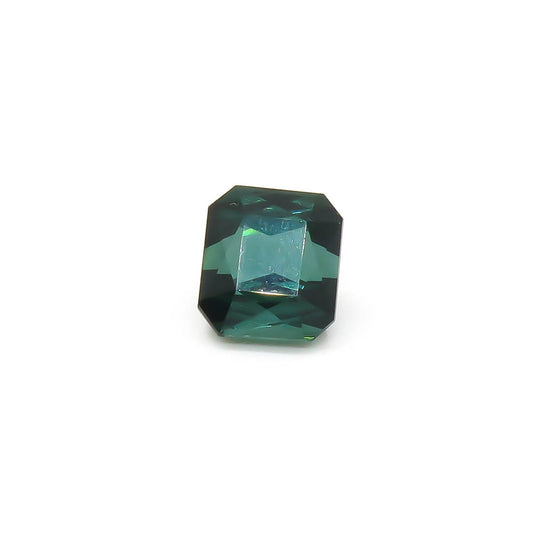 3.87 ct Octagon Faceted Blueish Forest Green Tourmaline