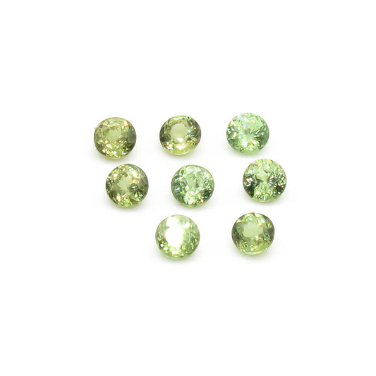 0.23 ct 3.5 mm Round Yellow-Green Demantoid Garnet (Sold Individually)