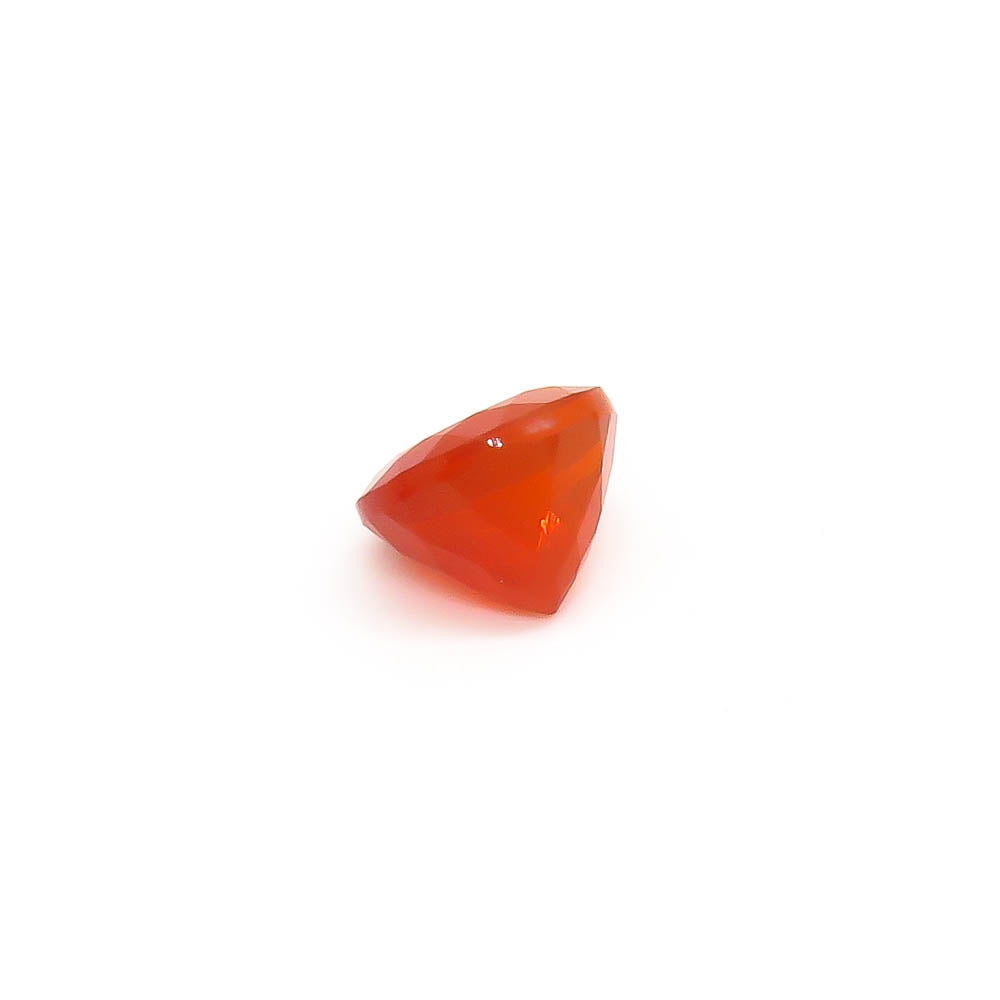 1.55 ct Faceted Round Reddish-Orange Mexican Fire Opal