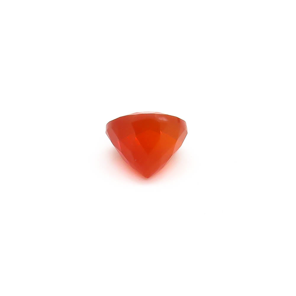 1.55 ct Faceted Round Reddish-Orange Mexican Fire Opal