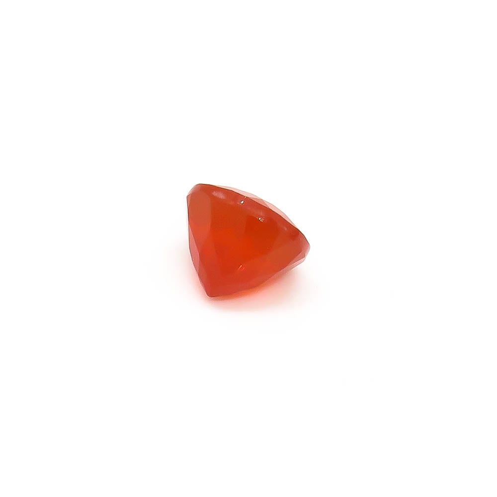 1.55 ct Faceted Round Reddish-Orange Mexican Fire Opal