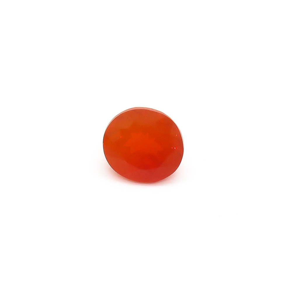 1.55 ct Faceted Round Reddish-Orange Mexican Fire Opal