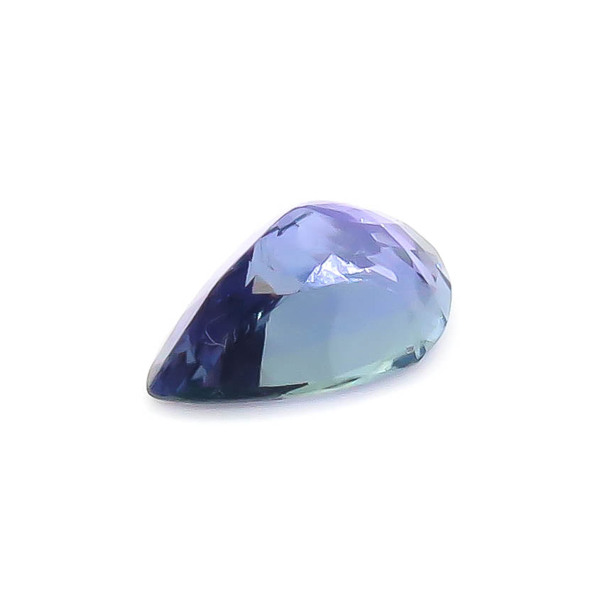 2.86 ct Pear Shape Faceted Bluish-Purple Peacock Tanzanite