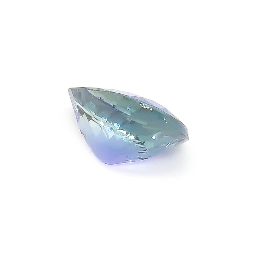 2.86 ct Pear Shape Faceted Bluish-Purple Peacock Tanzanite