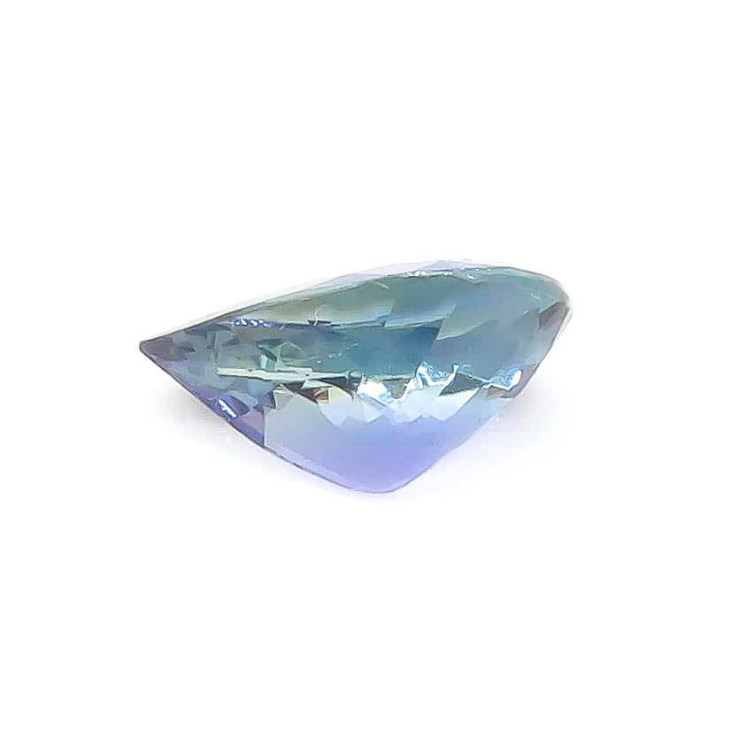 2.86 ct Pear Shape Faceted Bluish-Purple Peacock Tanzanite