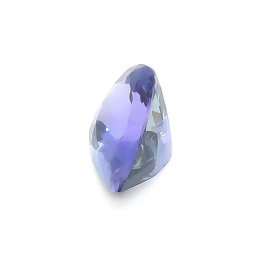 2.86 ct Pear Shape Faceted Bluish-Purple Peacock Tanzanite