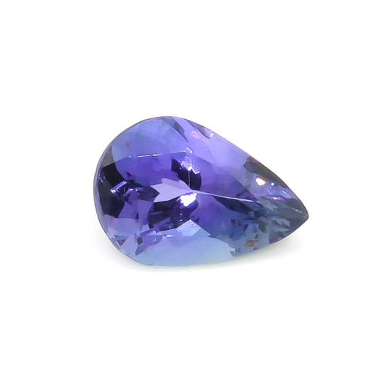 2.86 ct Pear Shape Faceted Bluish-Purple Peacock Tanzanite