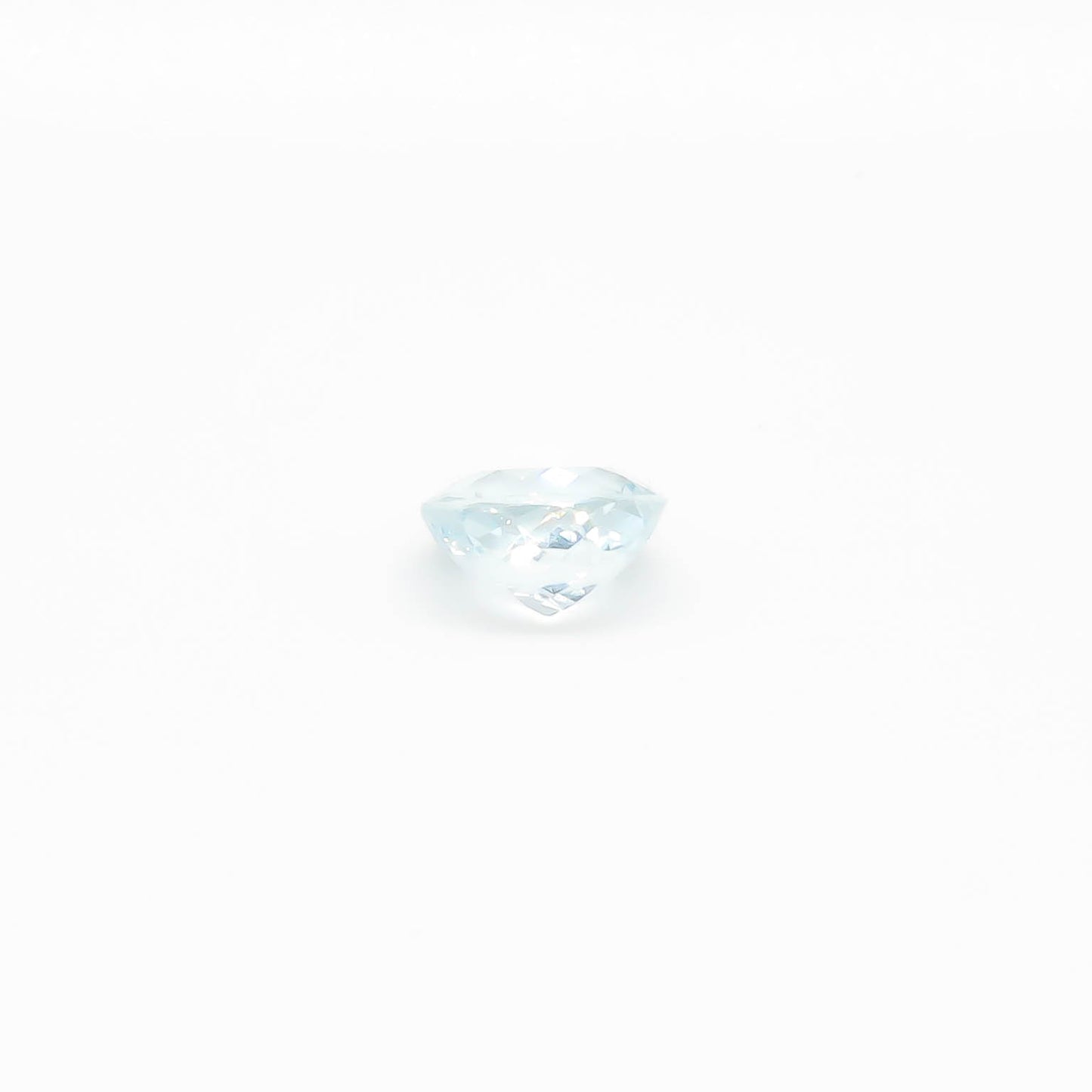 3.55 ct CERTIFIED Cushion Cut Faceted Pale Blue Aquamarine