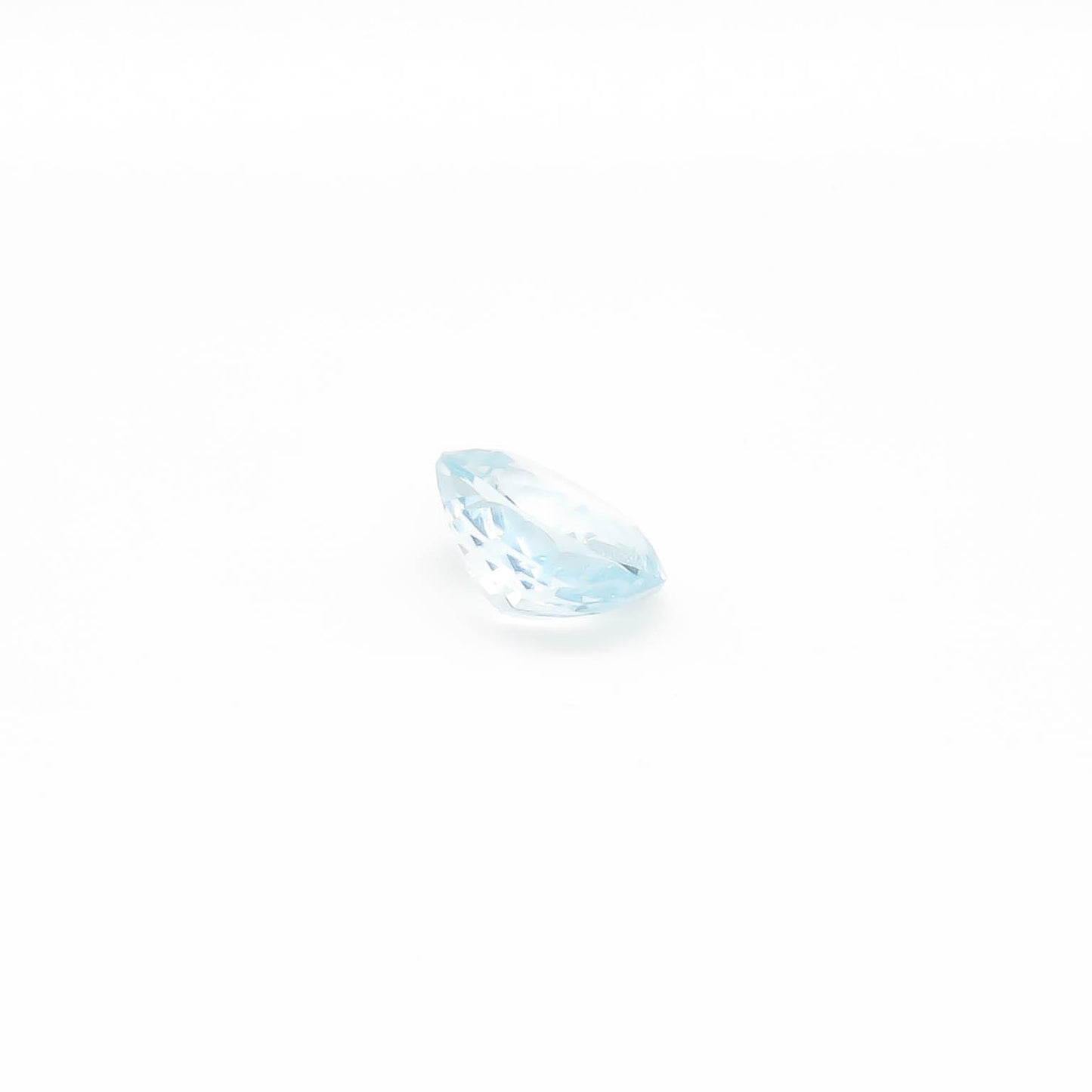 3.55 ct CERTIFIED Cushion Cut Faceted Pale Blue Aquamarine