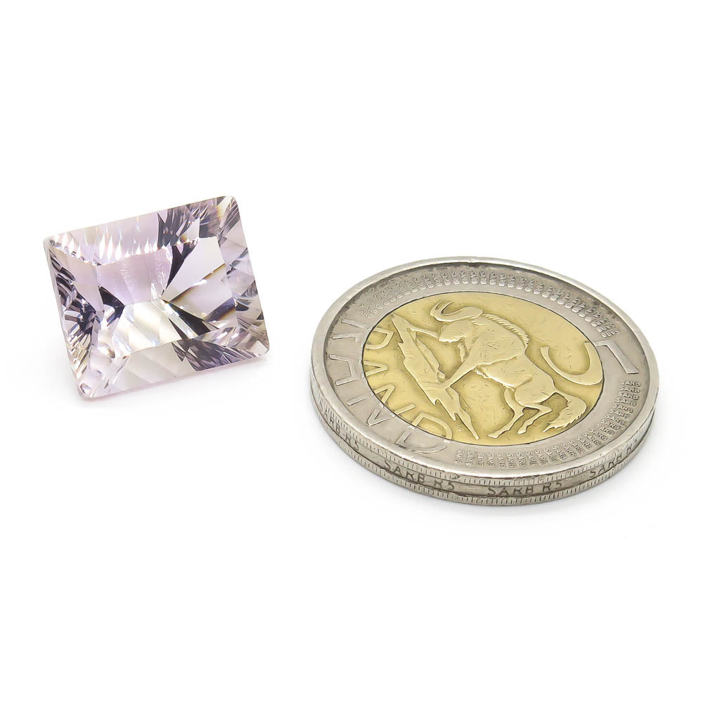 11.80 ct Pale Designer Cut Untreated Natural Ametrine