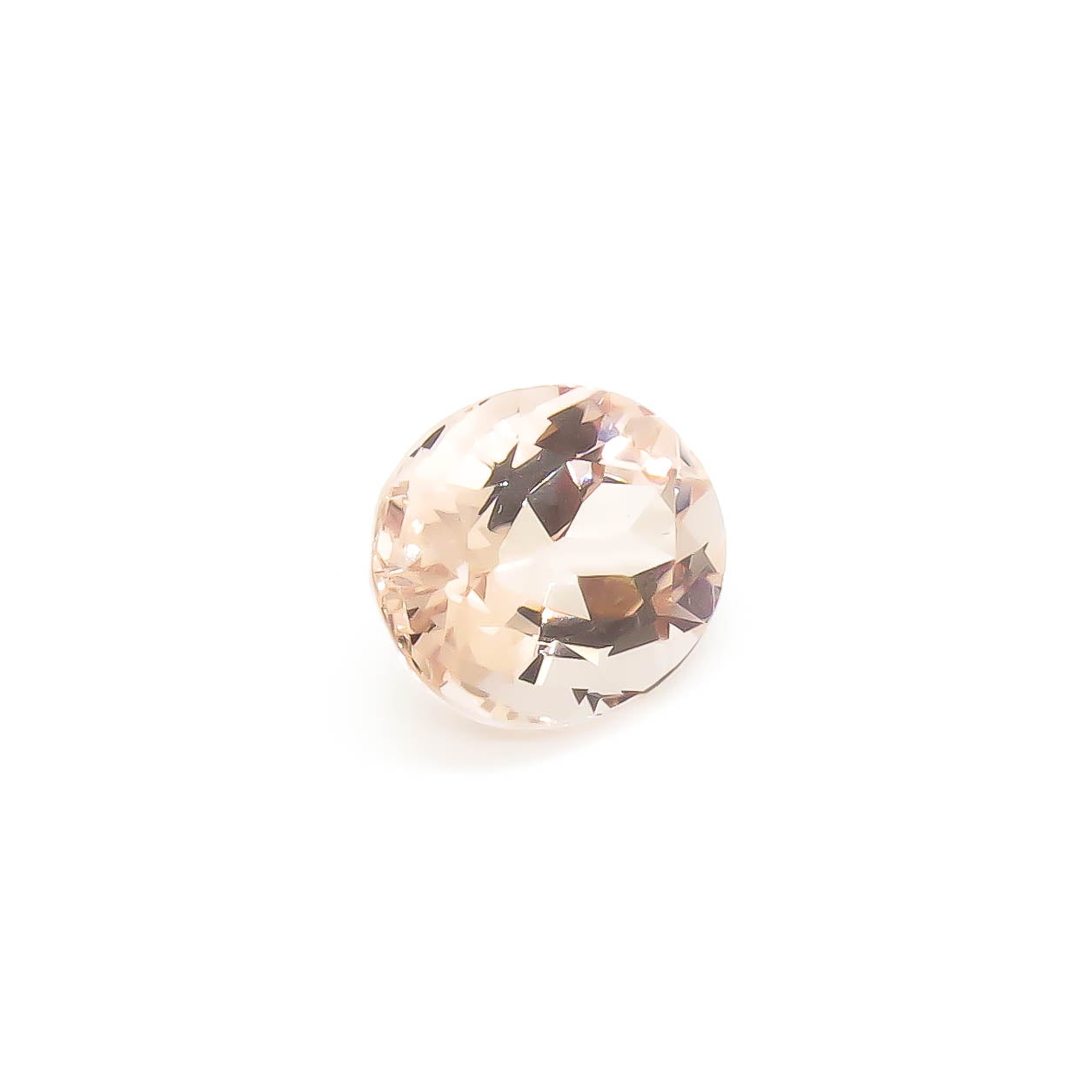 5.18 ct Oval Faceted Orangey-Pink Brazilian Morganite