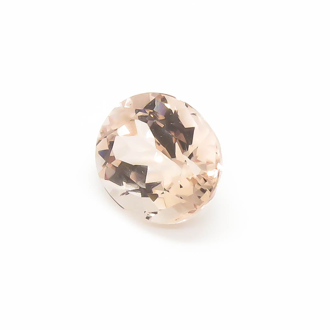 5.18 ct Oval Faceted Orangey-Pink Brazilian Morganite