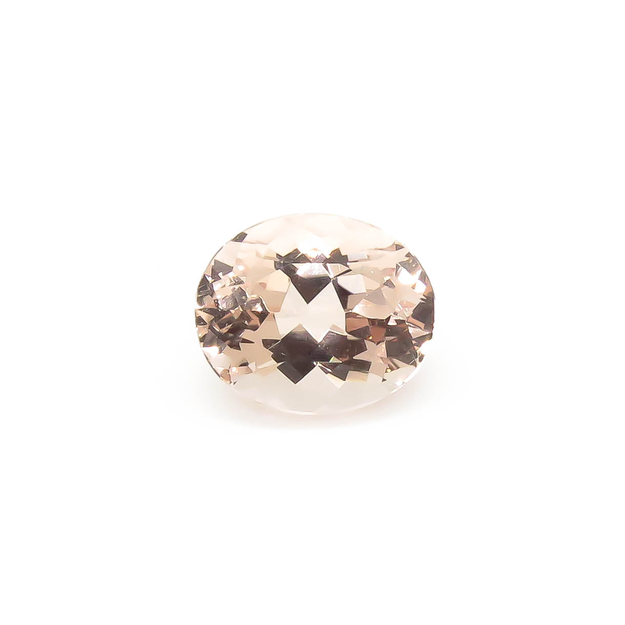 5.18 ct Oval Faceted Orangey-Pink Brazilian Morganite