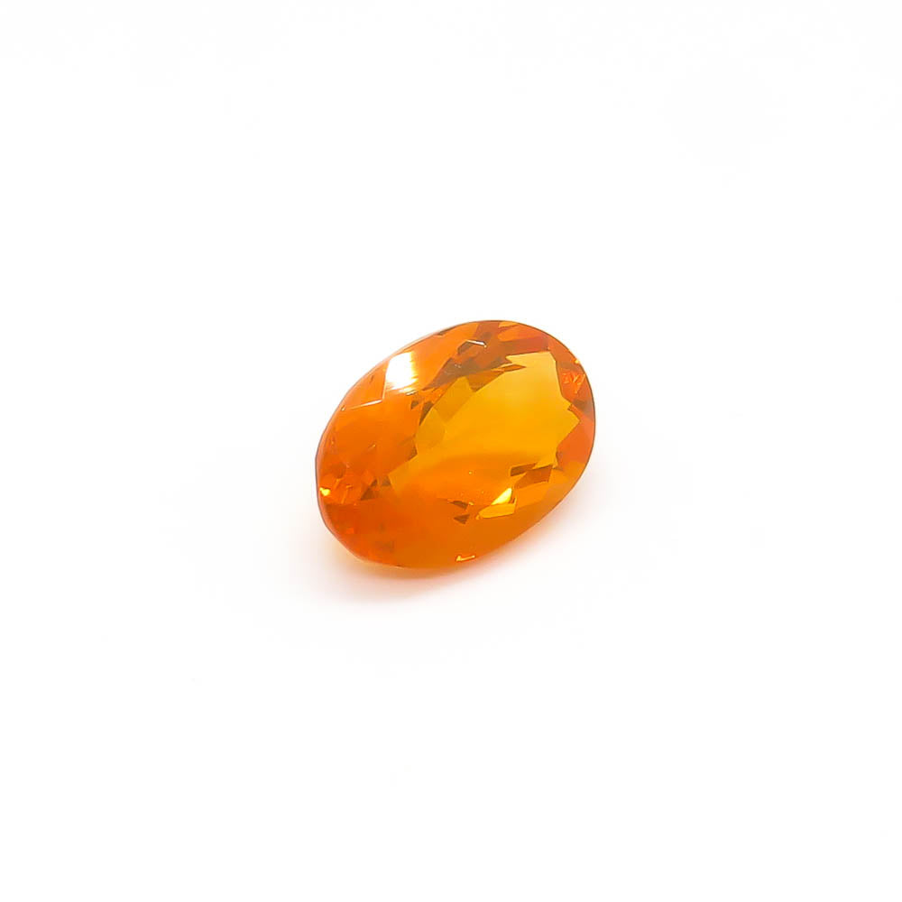 1.63 ct Faceted Oval Orange Mexican Fire Opal