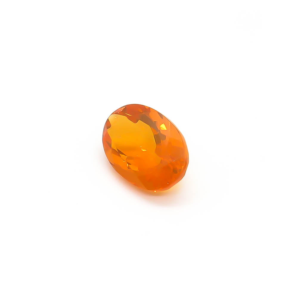 1.63 ct Faceted Oval Orange Mexican Fire Opal