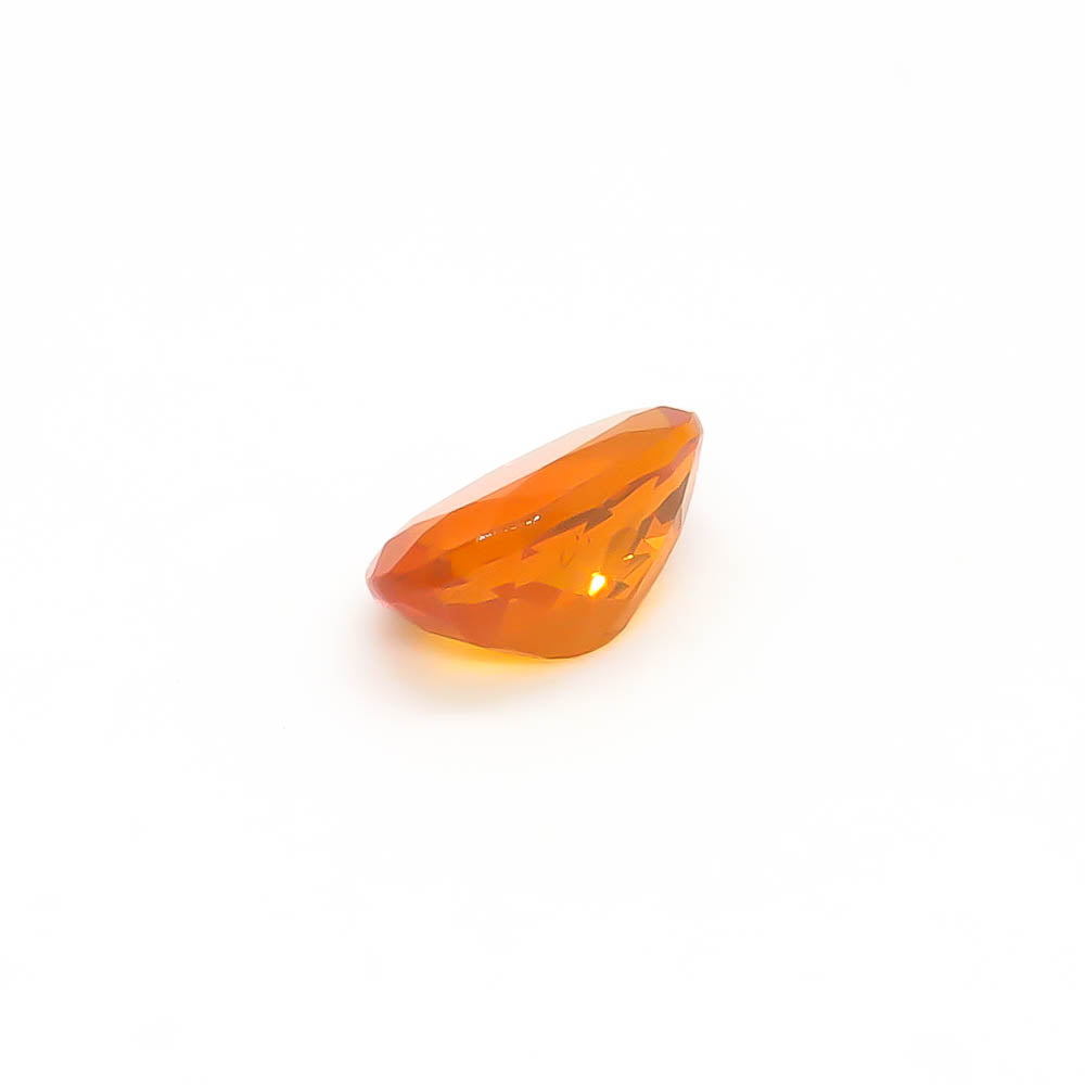 1.63 ct Faceted Oval Orange Mexican Fire Opal