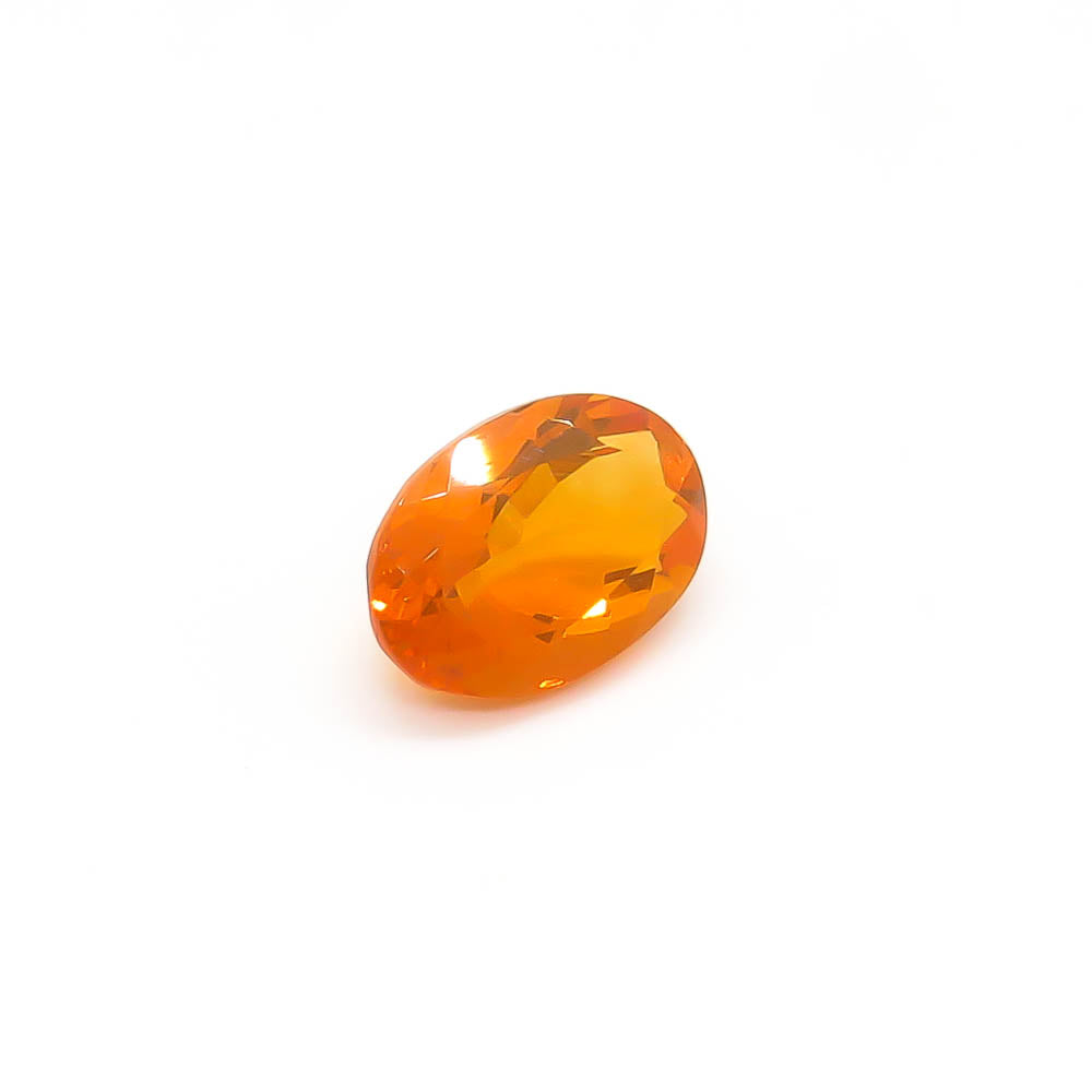 1.63 ct Faceted Oval Orange Mexican Fire Opal