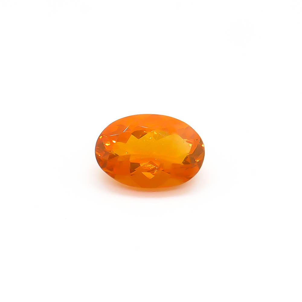 1.63 ct Faceted Oval Orange Mexican Fire Opal