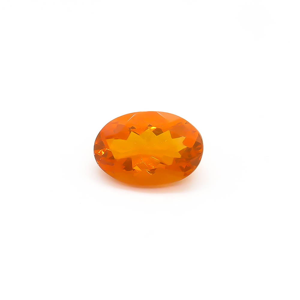 1.63 ct Faceted Oval Orange Mexican Fire Opal