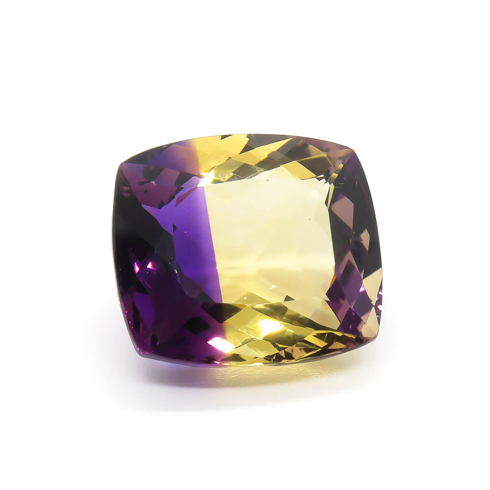 36.63 ct Ametrine - Bolivian - Zoned Yellow & Purple Cushion