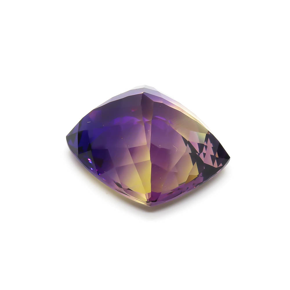 36.63 ct Ametrine - Bolivian - Zoned Yellow & Purple Cushion