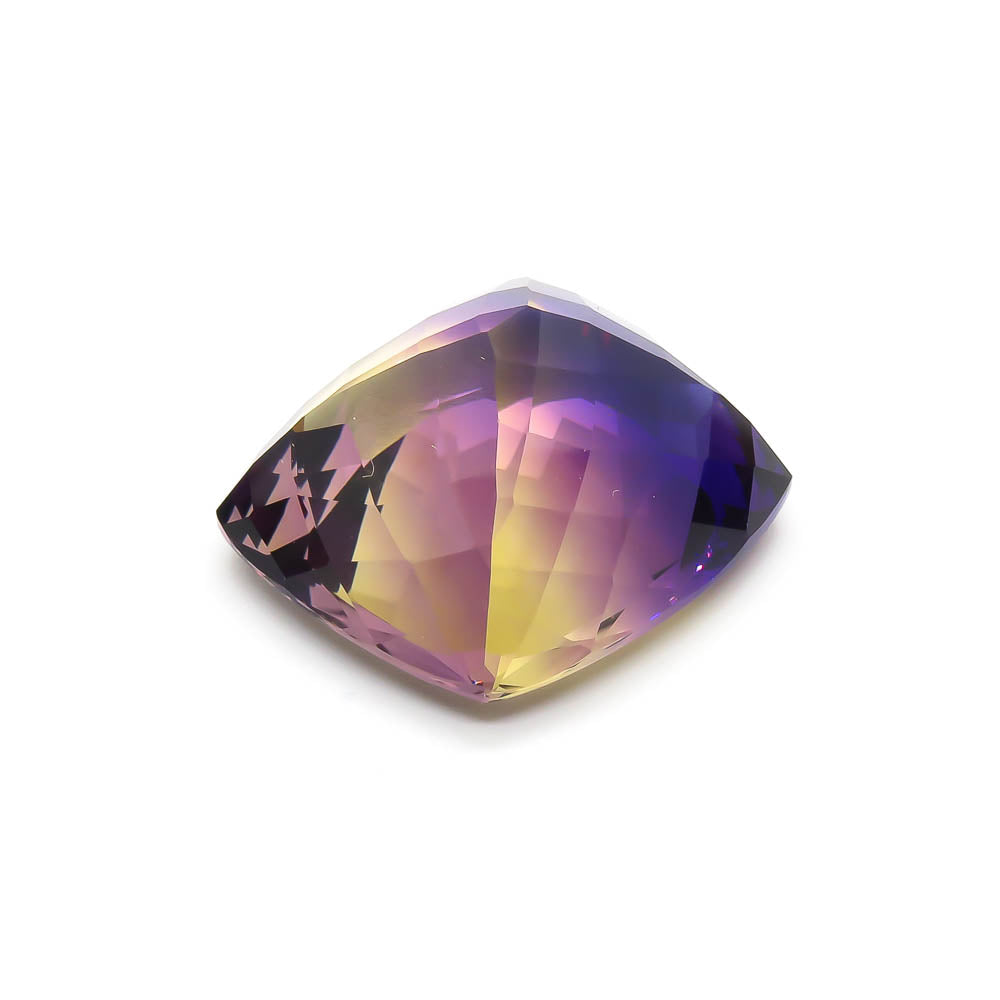 36.63 ct Ametrine - Bolivian - Zoned Yellow & Purple Cushion