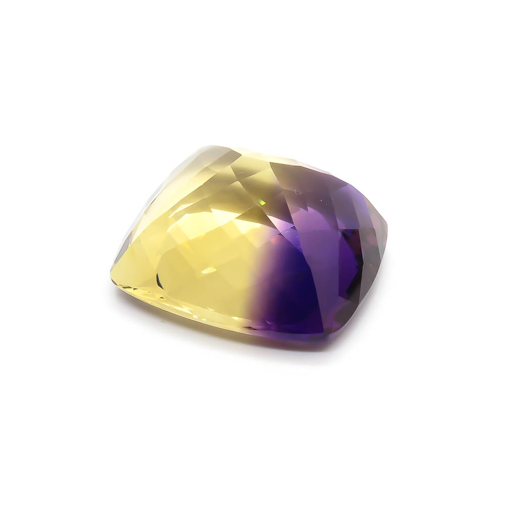 36.63 ct Ametrine - Bolivian - Zoned Yellow & Purple Cushion