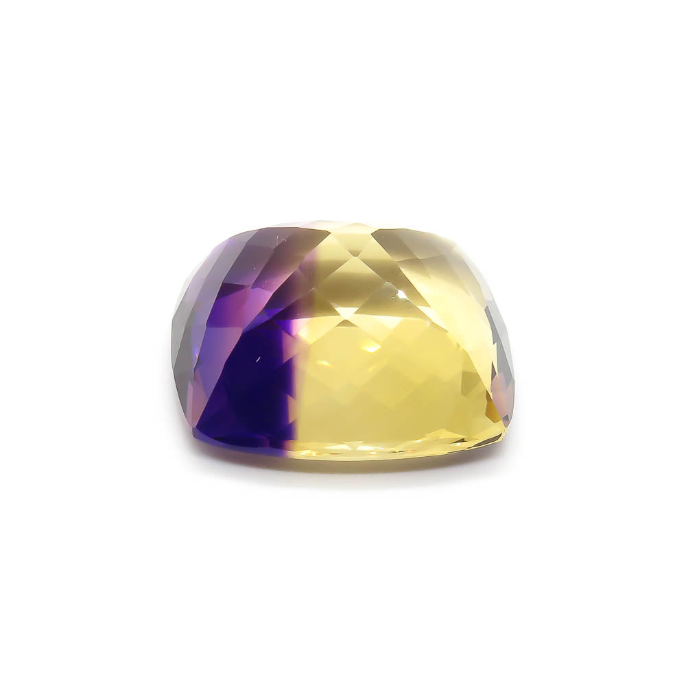 36.63 ct Ametrine - Bolivian - Zoned Yellow & Purple Cushion