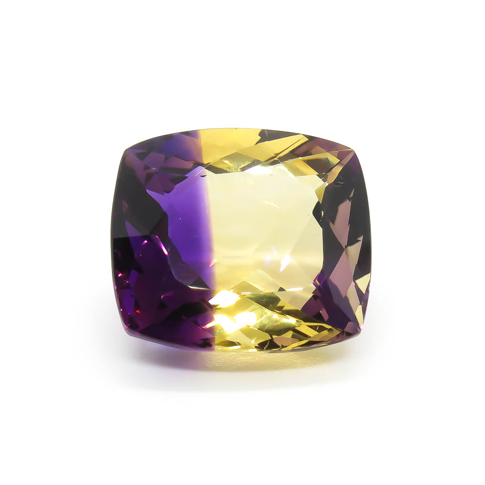 36.63 ct Ametrine - Bolivian - Zoned Yellow & Purple Cushion