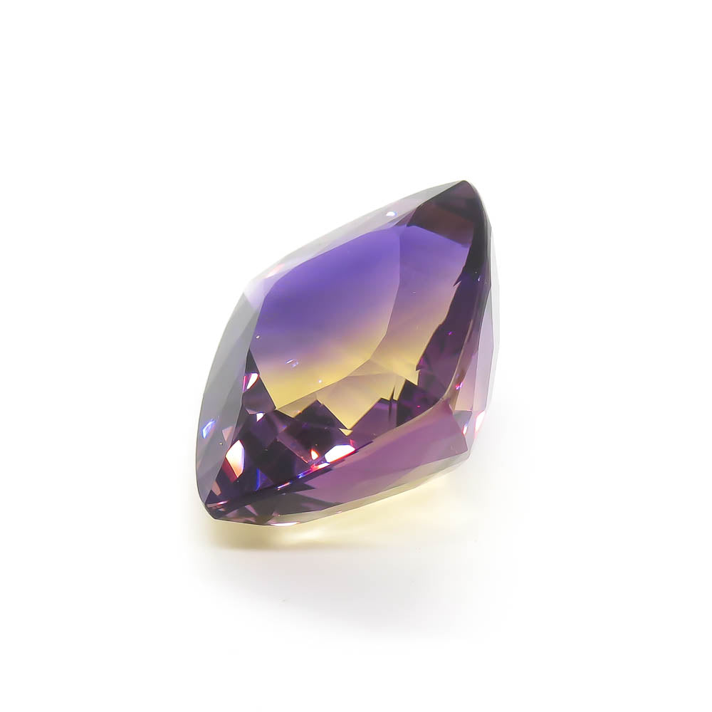 36.63 ct Ametrine - Bolivian - Zoned Yellow & Purple Cushion