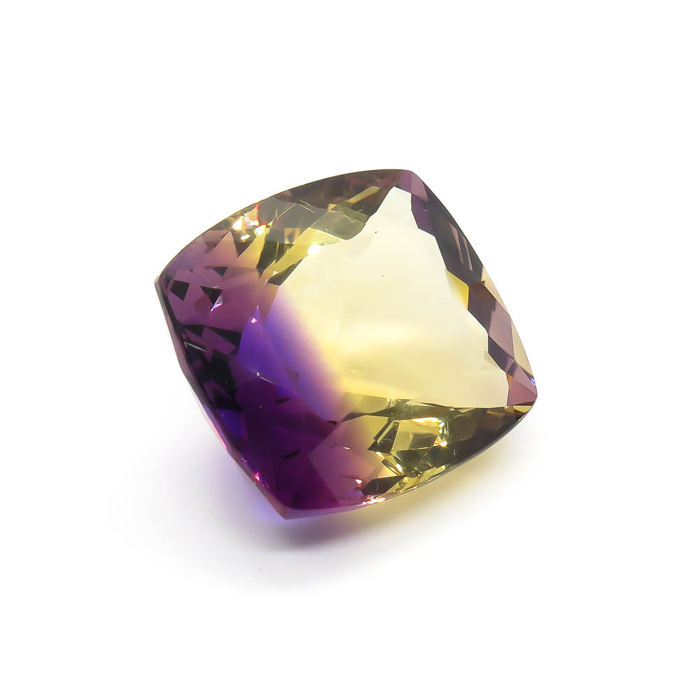 36.63 ct Ametrine - Bolivian - Zoned Yellow & Purple Cushion