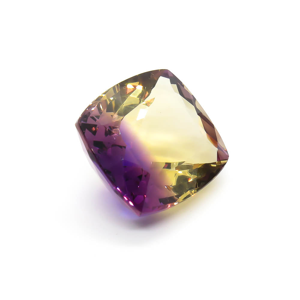 36.63 ct Ametrine - Bolivian - Zoned Yellow & Purple Cushion