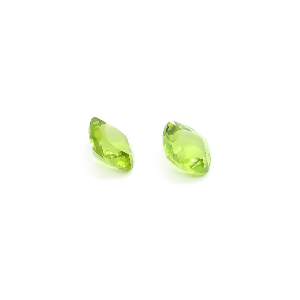 3.04 ct Square Cushion Cut Pakistani Peridot Set Of 2 Stones