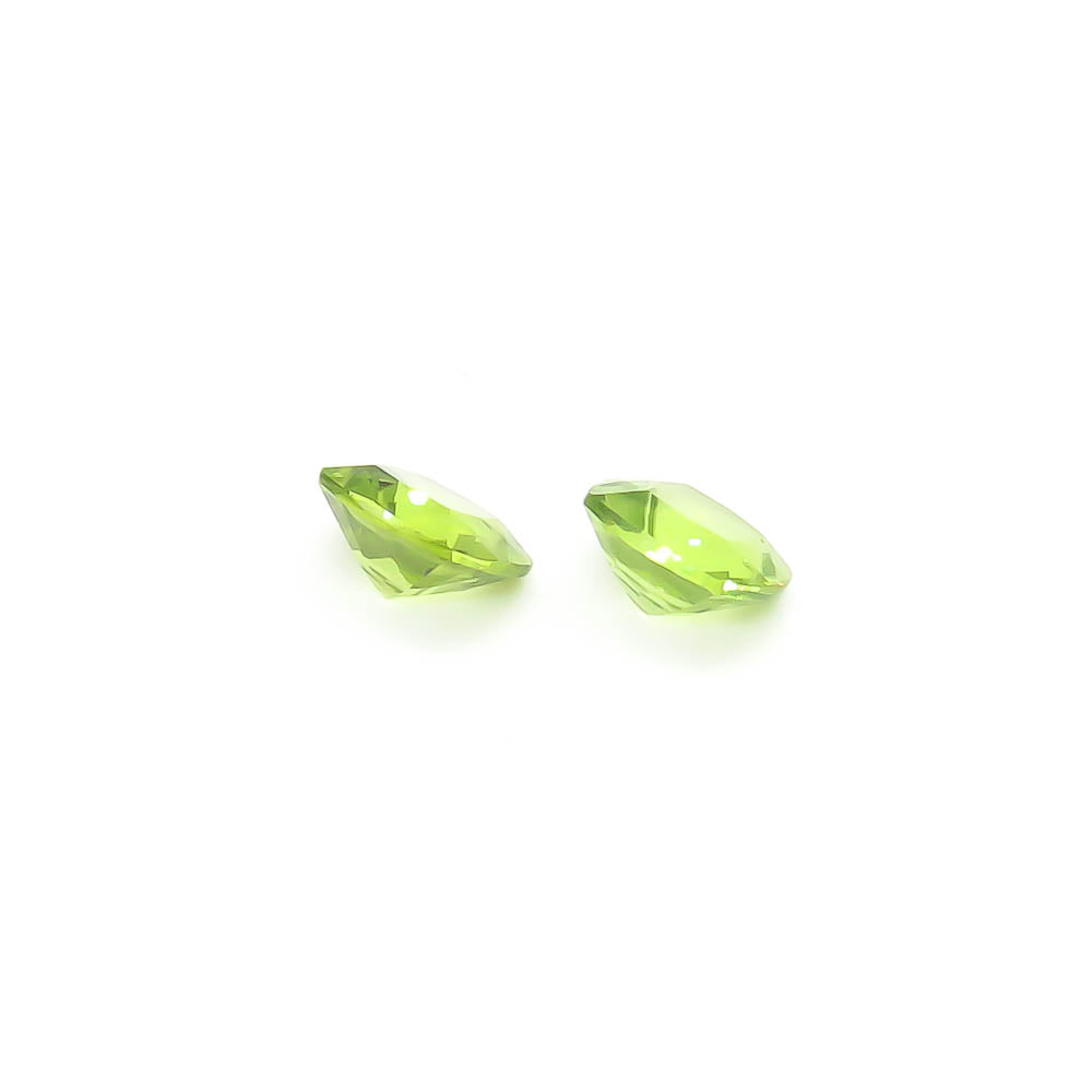 3.04 ct Square Cushion Cut Pakistani Peridot Set Of 2 Stones