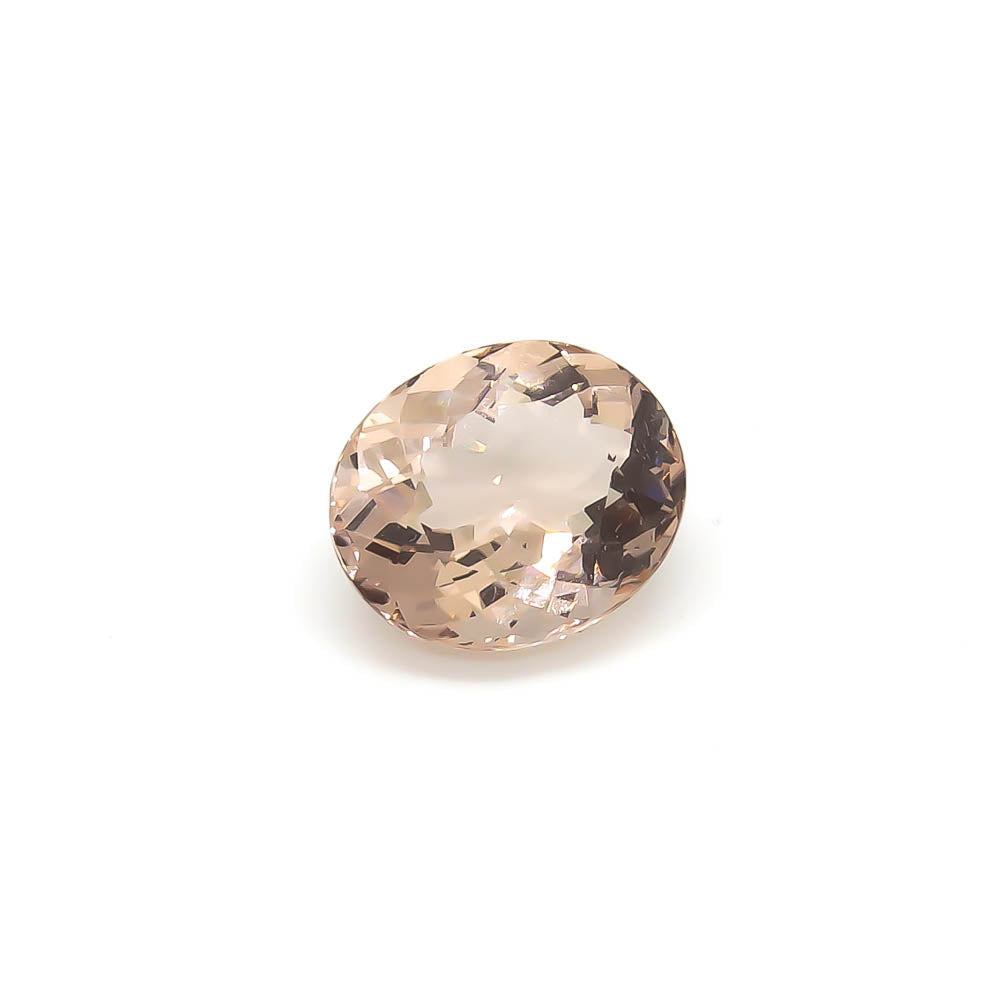 6.67 ct CERTIFIED Oval Faceted Peach African Morganite