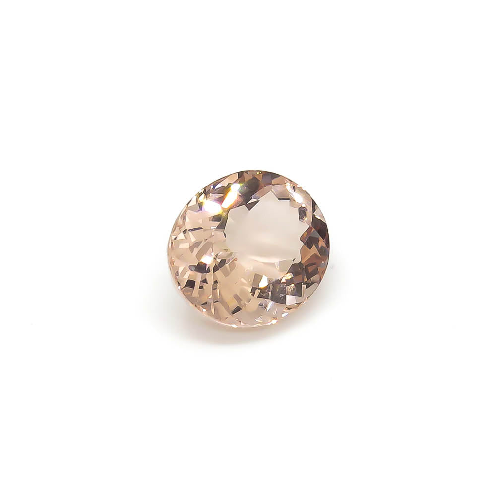 6.67 ct CERTIFIED Oval Faceted Peach African Morganite