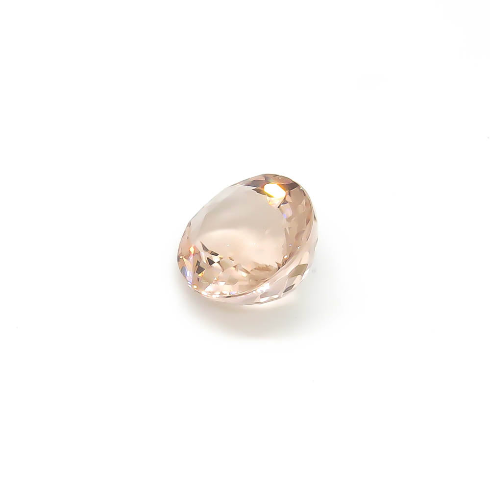 6.67 ct CERTIFIED Oval Faceted Peach African Morganite