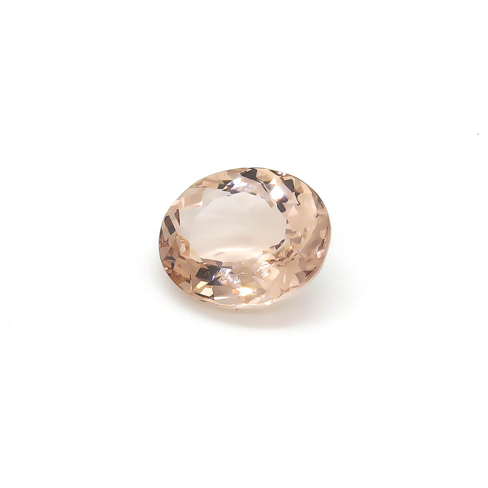 6.67 ct CERTIFIED Oval Faceted Peach African Morganite