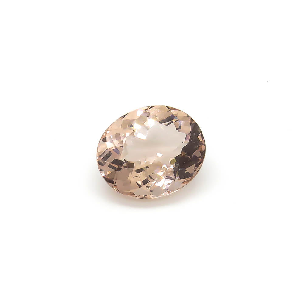 6.67 ct CERTIFIED Oval Faceted Peach African Morganite